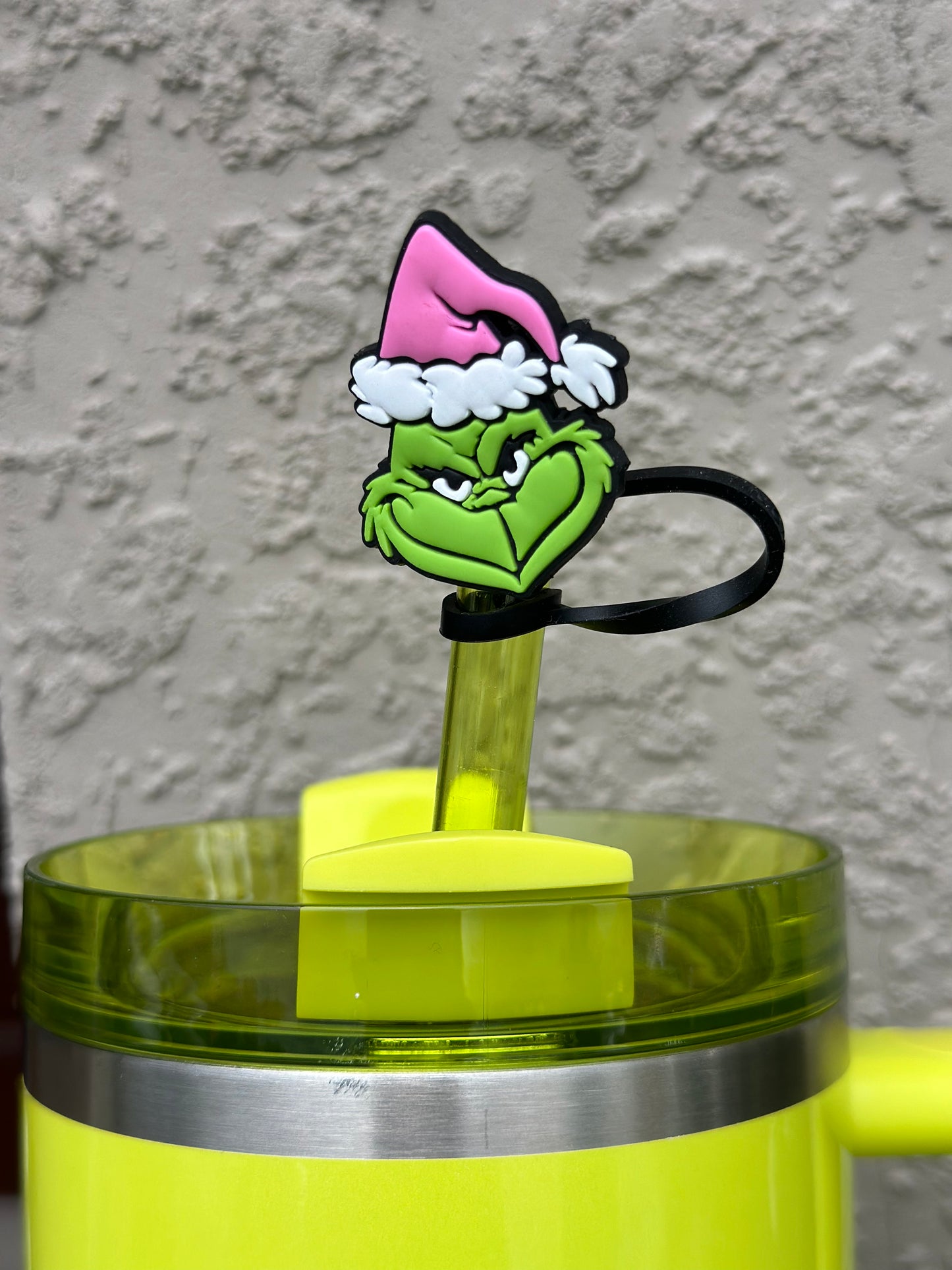 Pink Christmas Green Monster Tumbler Accessory separate or set