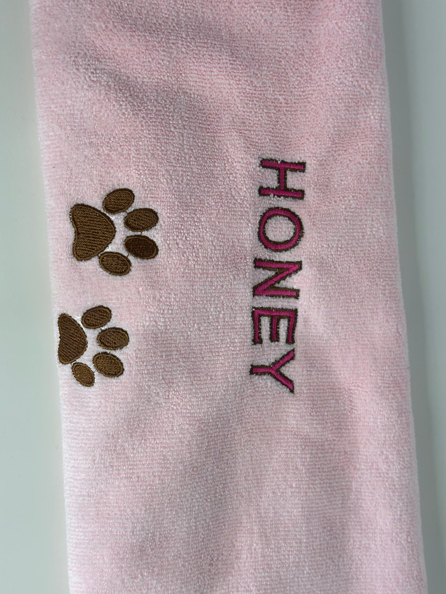 Paw print Microfiber Drying Towel Embroidered name with personalized towel monogrammed bath towel pet towel with names Dog towels dog gifts