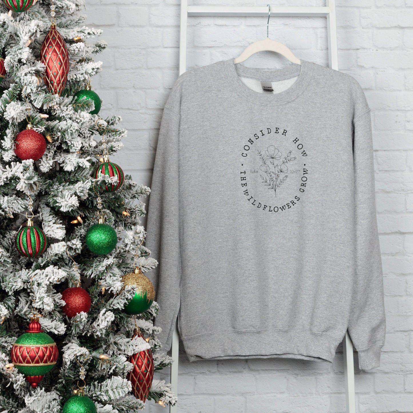 Consider How The Wildflowers Grow Sweatshirt Embroidery Consider the Wildflowers Bible Verse Shirt Wildflower Sweatshirt Gift for Christian