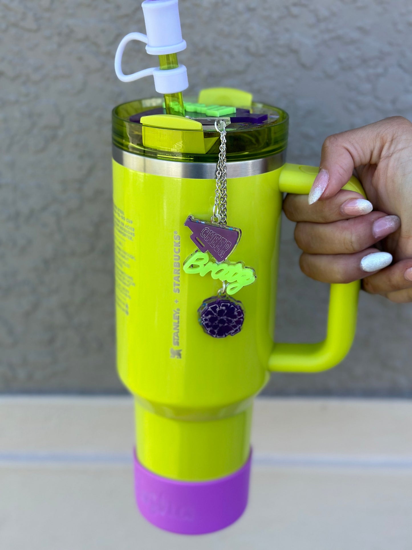 Cheerlead Tumbler Name Plates Tumbler Accessories Acrylic Lid Toppers Cheerleader dress Acrylic Name Tag 30 oz 40 oz Cheerteam set Gift