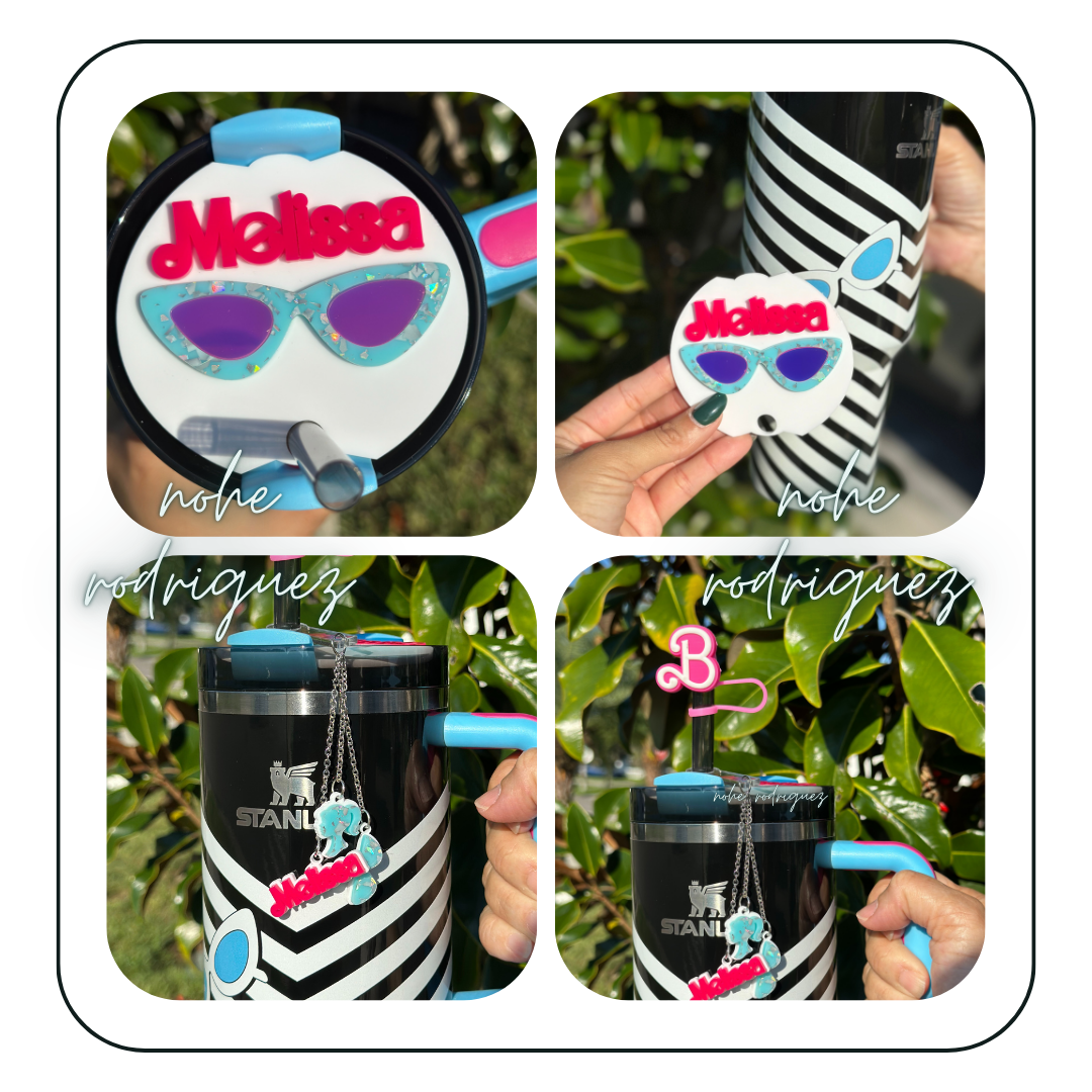 1959 Retro sunglass Barbie |Stanley inspired Topper and Charm set Skinny topper