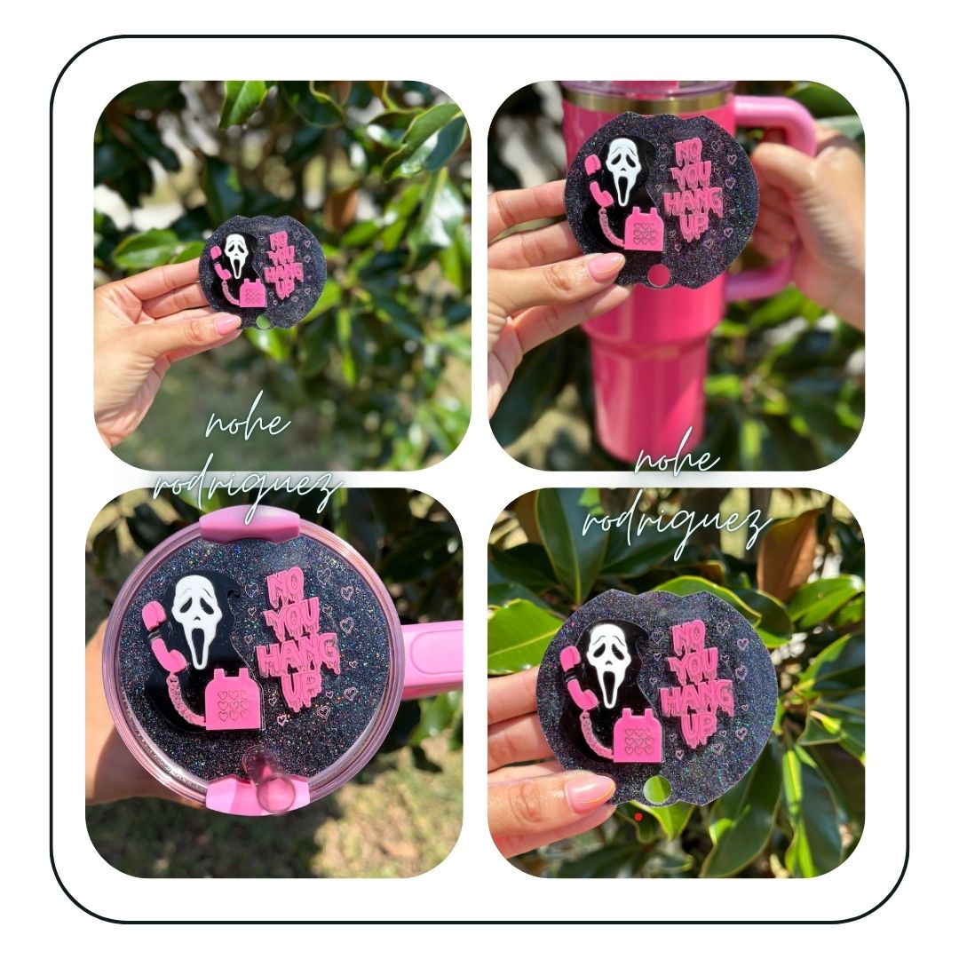 Pink Scream Round Plate No you hang up