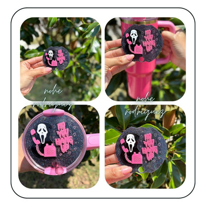 Pink Scream Round Plate No you hang up