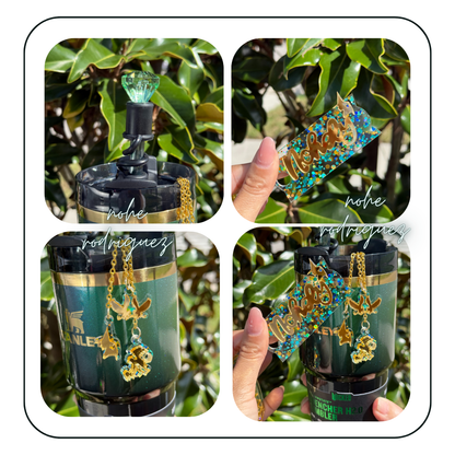 Wicked-Inspired Tumbler Accessory Set stanley inspired Topper and Charm set