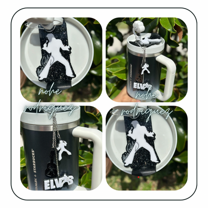 The King of rock and roll name plate and charms set tumbler name plate Tumbler Stanley Name plate, tumbler cup topper tumbler  Accessories