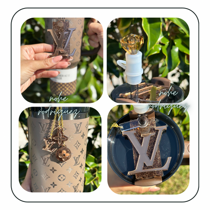 Engraved Luxe inspired Tumbler Quencher w accessories