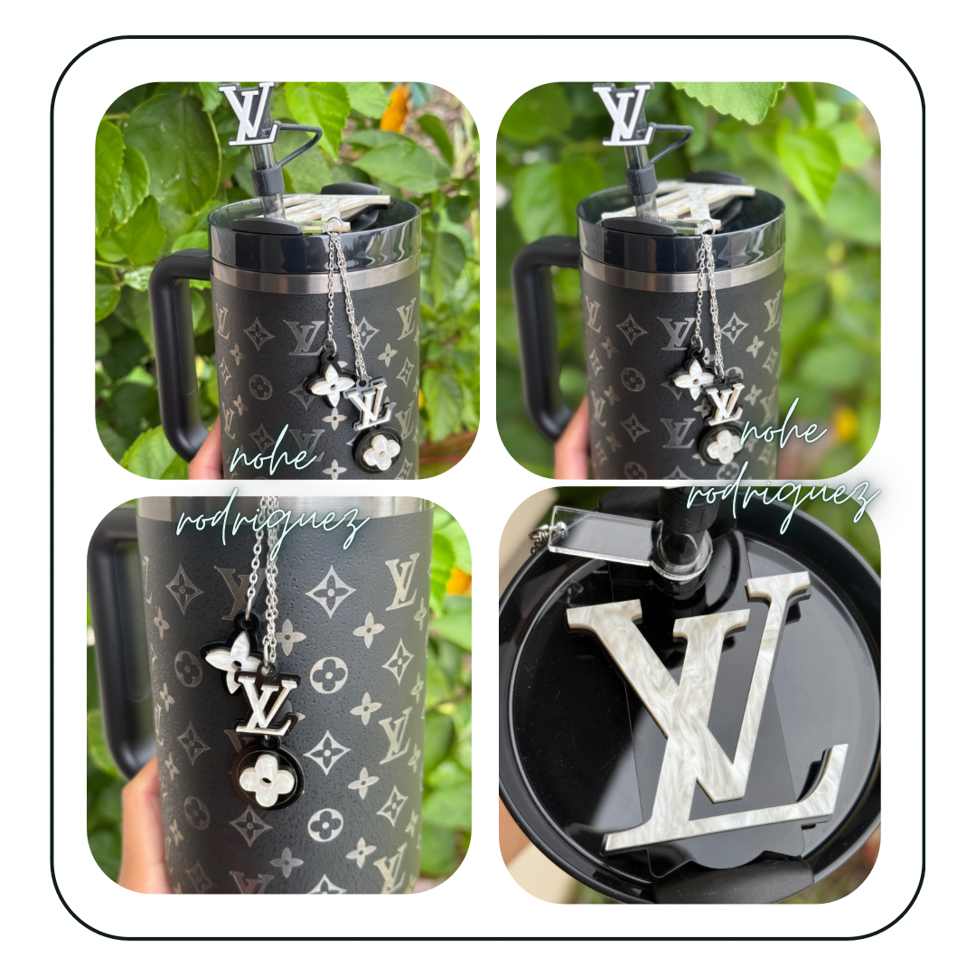 Engraved Luxe inspired Tumbler Quencher w accessories