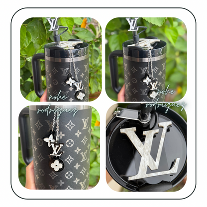Engraved Luxe inspired Tumbler Quencher w accessories