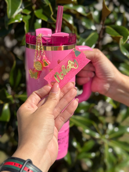 Wicked-Inspired Tumbler Accessory Set stanley inspired Topper and Charm set