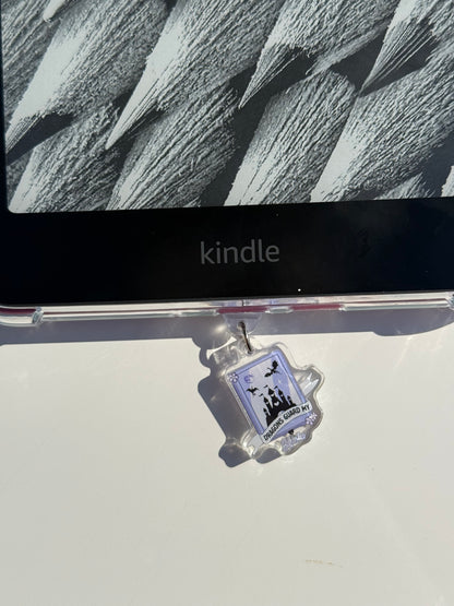 Kindle Charms Bookish Kindle Charm | Double-Sided Acrylic Charm | USB-C Plug