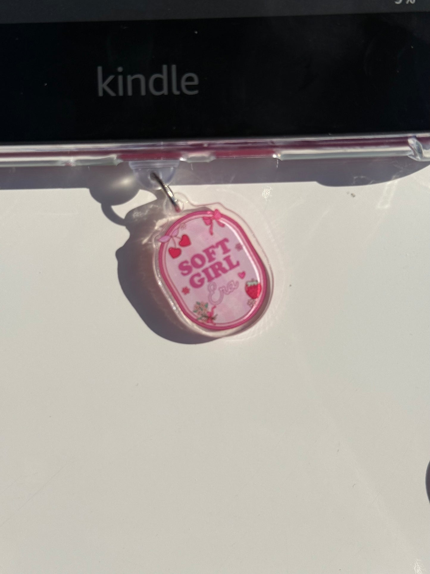 Kindle Charms Bookish Kindle Charm | Double-Sided Acrylic Charm | USB-C Plug
