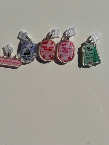 Kindle Charms Bookish Kindle Charm | Double-Sided Acrylic Charm | USB-C Plug