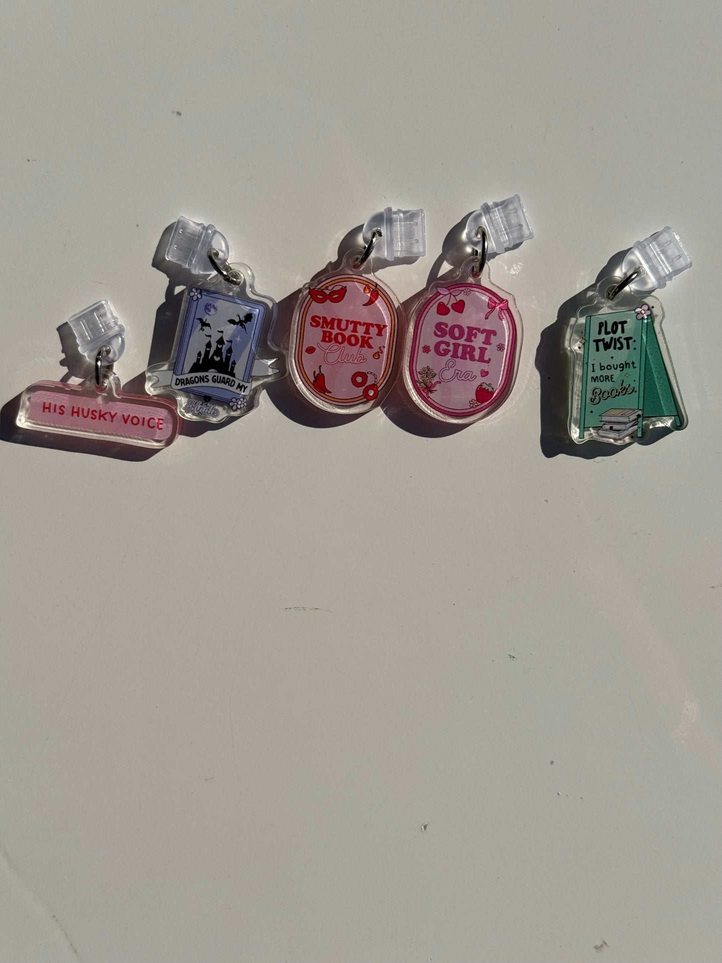 Kindle Charms Bookish Kindle Charm | Double-Sided Acrylic Charm | USB-C Plug