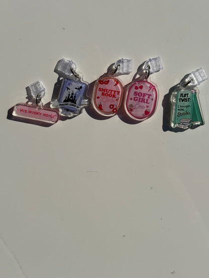 Kindle Charms Bookish Kindle Charm | Double-Sided Acrylic Charm | USB-C Plug