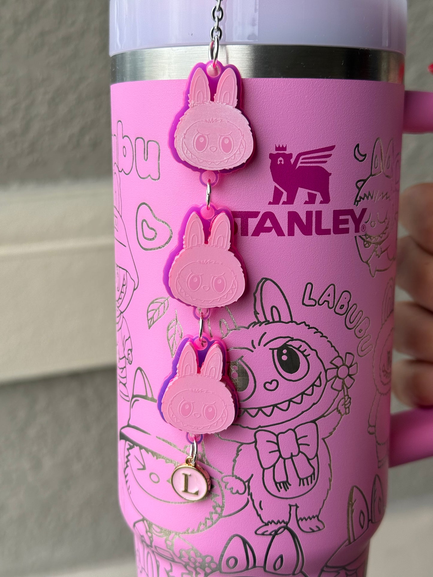 Custom Engraved Stanley + Labubu Accessory Set