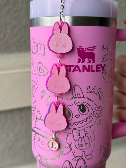 Custom Engraved Stanley + Labubu Accessory Set