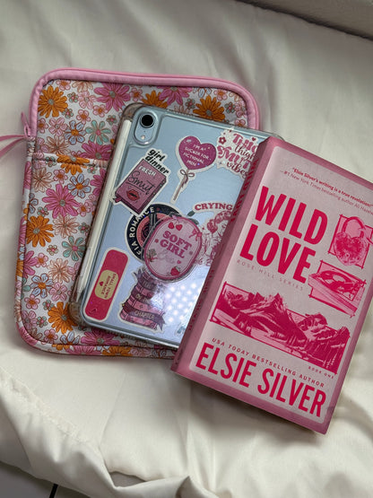 Soft Girl E-Reader Sleeve + Glass Cup Cozy + Grip | Bookish Bundle for Kindle, iPad Mini, Journals