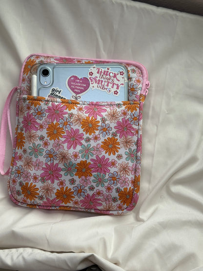 Soft Girl E-Reader Sleeve + Glass Cup Cozy + Grip | Bookish Bundle for Kindle, iPad Mini, Journals