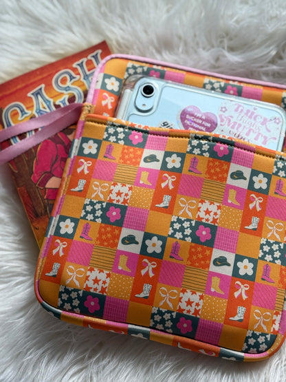 Western Dreamer E-Reader Cozy | Holds Books, Kindle, iPad Mini | Cowgirl Book Sleeve