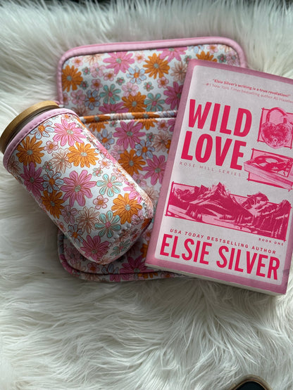 Soft Girl E-Reader Sleeve + Glass Cup Cozy + Grip | Bookish Bundle for Kindle, iPad Mini, Journals