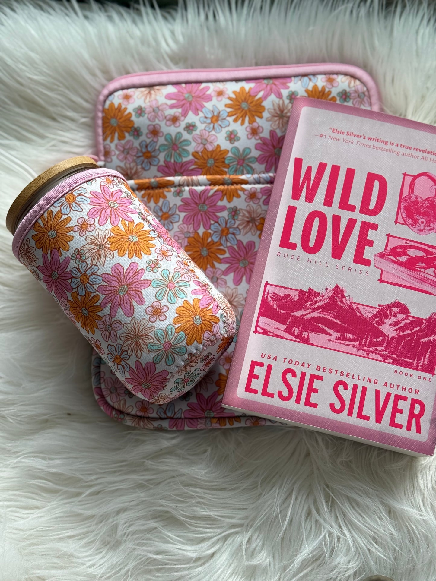 Soft Girl E-Reader Sleeve + Glass Cup Cozy + Grip | Bookish Bundle for Kindle, iPad Mini, Journals