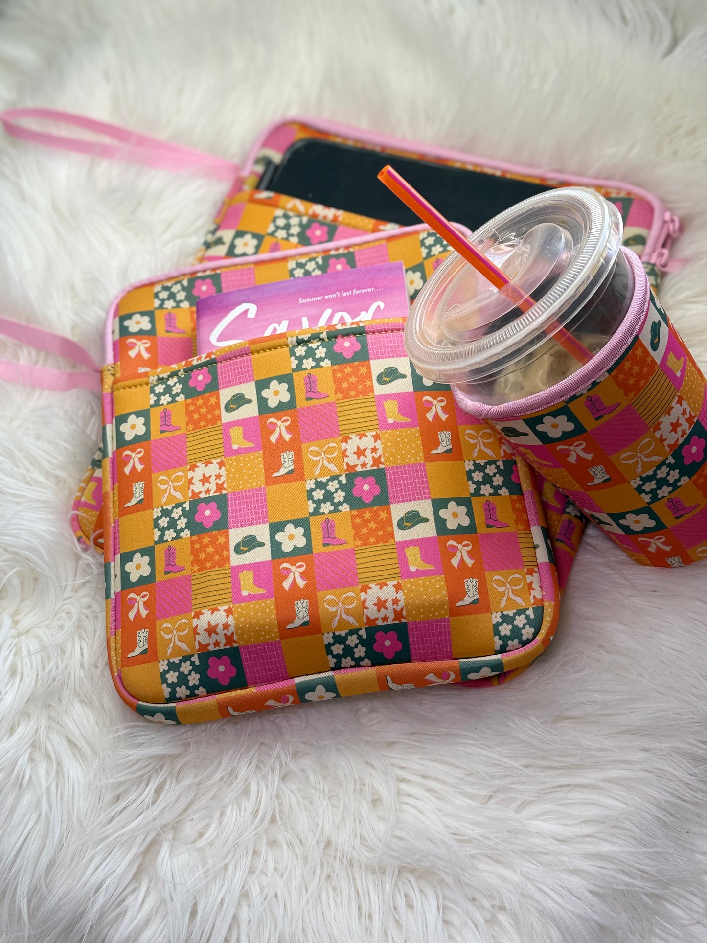 Western Dreamer E-Reader Cozy | Holds Books, Kindle, iPad Mini | Cowgirl Book Sleeve