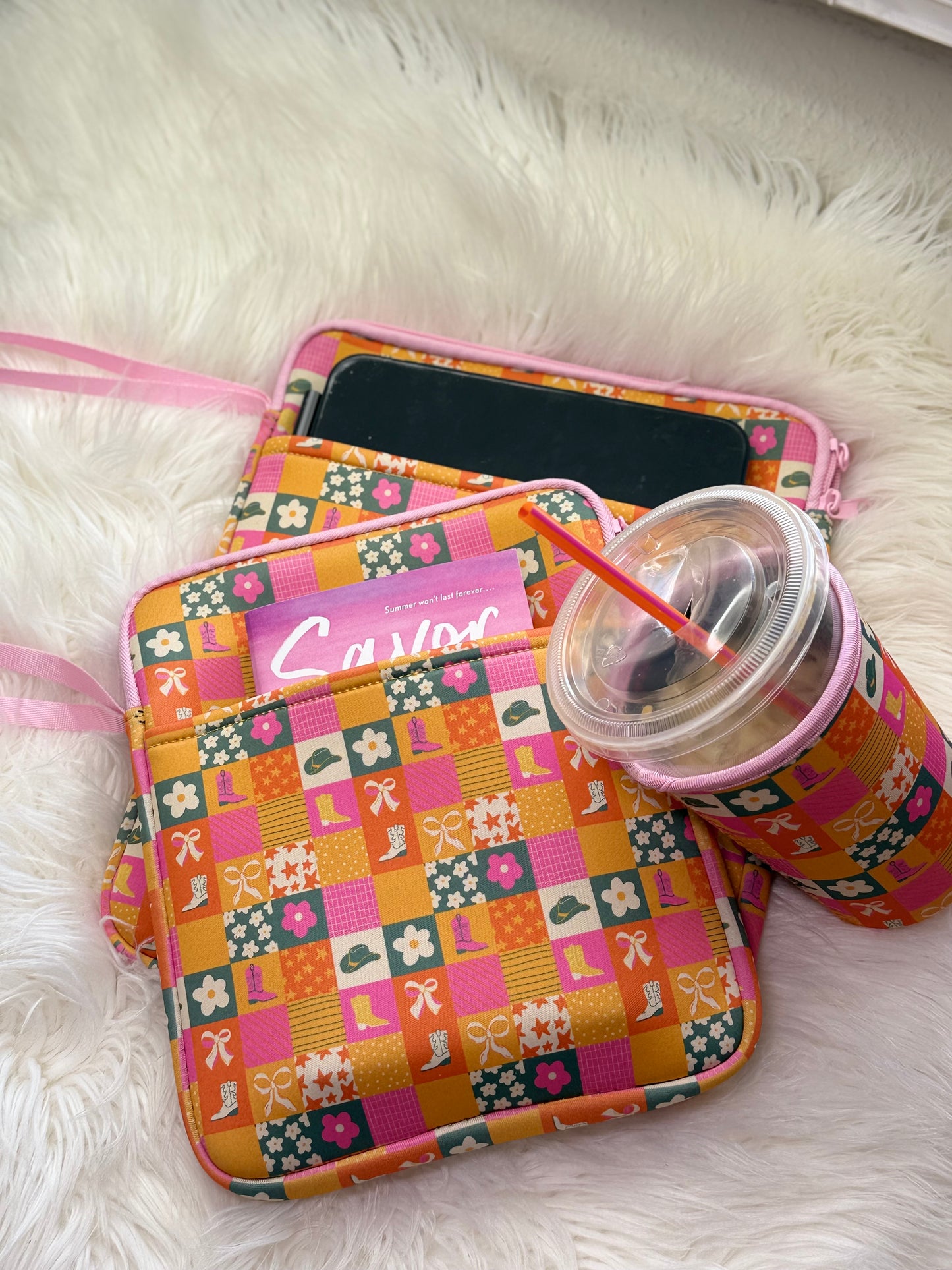 Western Dreamer E-Reader Cozy | Holds Books, Kindle, iPad Mini | Cowgirl Book Sleeve