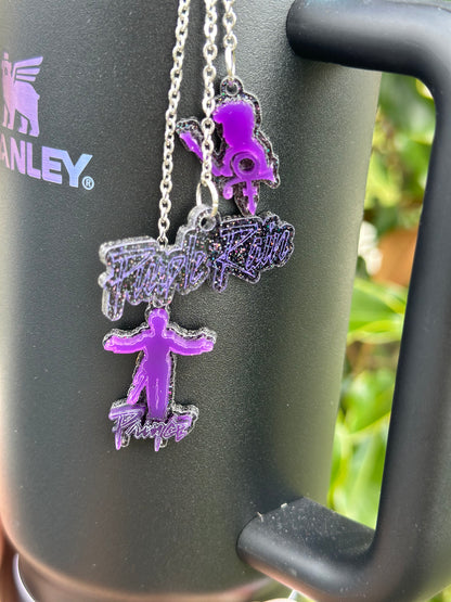 Purple & black  Love symbol name plate and charms set tumbler name plate Tumbler Stanley Name plate, tumbler cup topper tumbler  Accessories