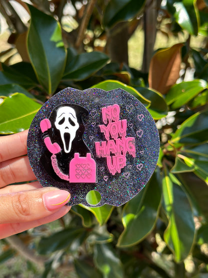 Pink Scream Round Plate No you hang up