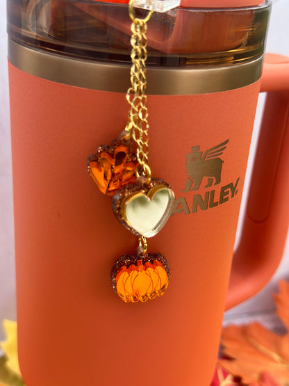 Pumpkin Fall Stanley Topper Halloween Name Tumbler Topper Spooky Season Topper Plate  Autumn Fall topper Name Plate Personalized Pumpkin