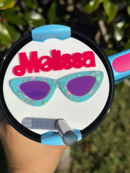 1959 Retro sunglass Barbie |Stanley inspired Topper and Charm set Skinny topper