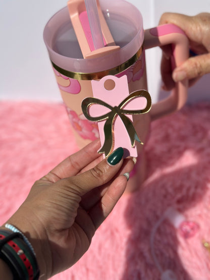 Peach and Cream  Barbie |Stanley inspired Topper and Charm set