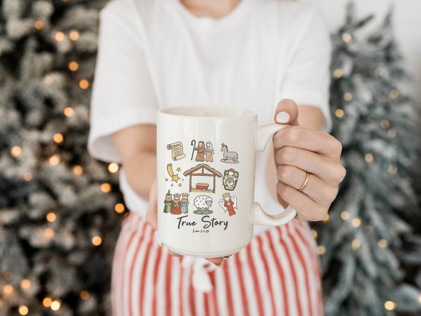 True Story Mug Faith Based Coffee Mug 15 oz  Ideal Gift for the Season Christmas Mug Nativity Story Mug  Christian Gift Coffee lover Gift
