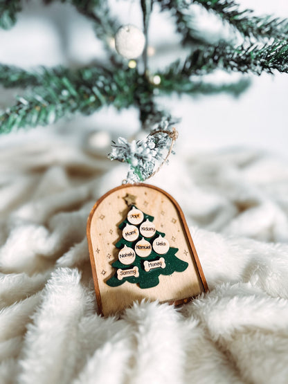 2024 Tree Family Christmas Ornament engraved ornament wooded ornament christmas tree ornament secret Santa gift annual family ornament pets