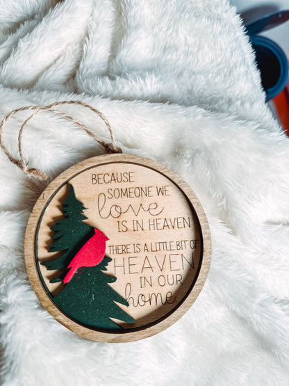 Cardinal Memorial Christmas Ornament Personalized Sympathy Gift Holiday Tree Ornament  Always With You Thinking of You Remembrance Gift