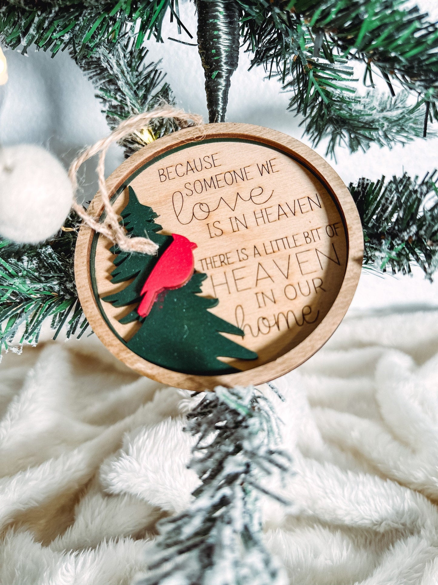 Cardinal Memorial Christmas Ornament Personalized Sympathy Gift Holiday Tree Ornament  Always With You Thinking of You Remembrance Gift