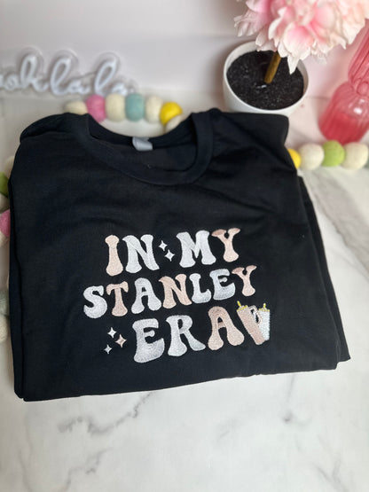 In my Stanley Era tumbler Embroidery T-Shirt Era Cup Era In my Cup  40oz Tumbler Trendy Obsessive Cup Era T Shirt