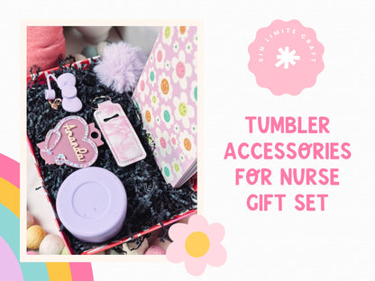Tumbler accessories gift box30 oz Personalized Tumbler accessories for 40 oz  tumbler gift for Nurse Medical Tumbler accessories Gift set