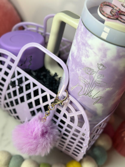 Braidmaid Gift Bags for Friends Girls Teens Personalized Jelly Bag for Junior Bridemaids Jelly bag 40 oz tumbler Birth Month Flower Gift