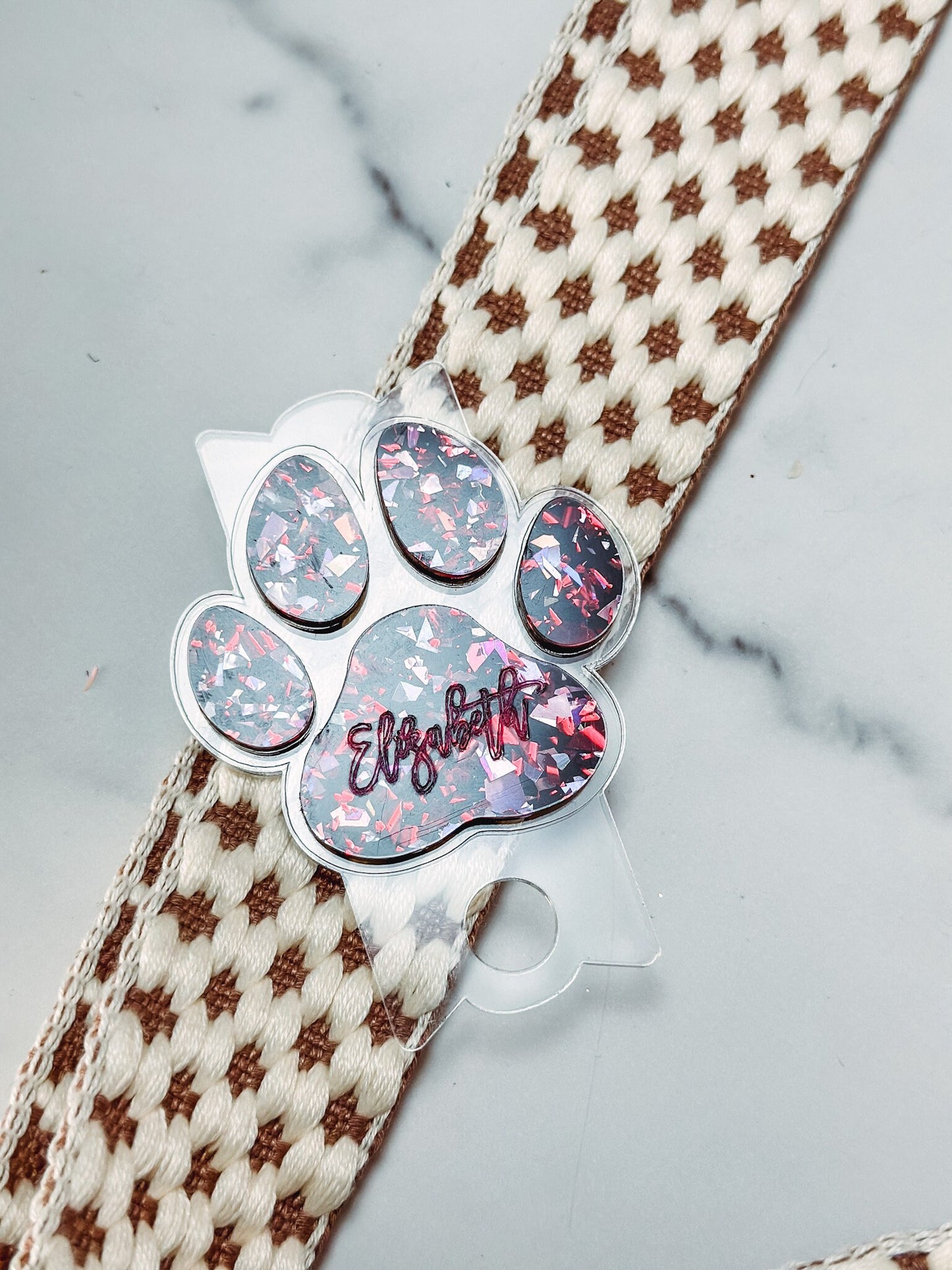 Paw stanley name plate Paw Stanley dog name tag Dog Lovers Gift Stanley Name Tag Tumbler Plate Topper Acrylic Stanley Dog topper Name plate