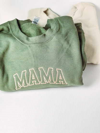 Embroidered Mama Crewneck New mom gift Sweatshirt Personalized Gifts Personalized Sweatshirt Trendy Crewnecks for Women Mom Gift for Her