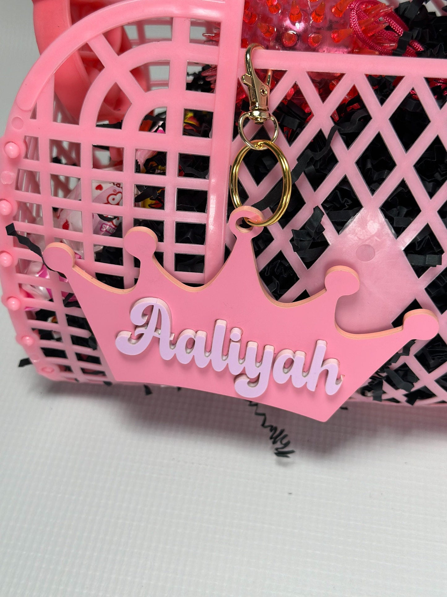 Personalized Princess Keychain School Name tag dance bag cheer school tag backpack tag bag charm diaper bag baby shower gift kid keychain