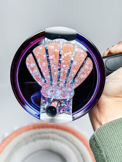 Personalized Tumbler Plate shark  Name Tag  Accessory Custom Tumbler Name Tag Tumbler Topper Name Plate beach theme tumbler gift for her