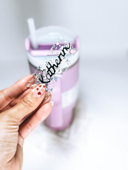 Stanley Quencher 2.0 Cup Name Plate 40oz Quencher H2.0 Tumbler  Custom ame Tag Personalized name plate for tumbler Custom Stanley Name Plate