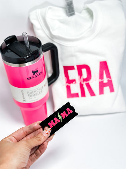 Personalized Name Plate for Tumbler Custom Tumbler Topper tumbler 30oz 40oz Lids H2.0  Cassette name topper Neon Tumbler Name Plate