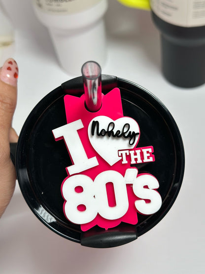 Personalized Name Plate for Tumbler Custom Tumbler Topper tumbler 30oz 40oz Lids H2.0  Cassette name topper Neon Tumbler Name Plate