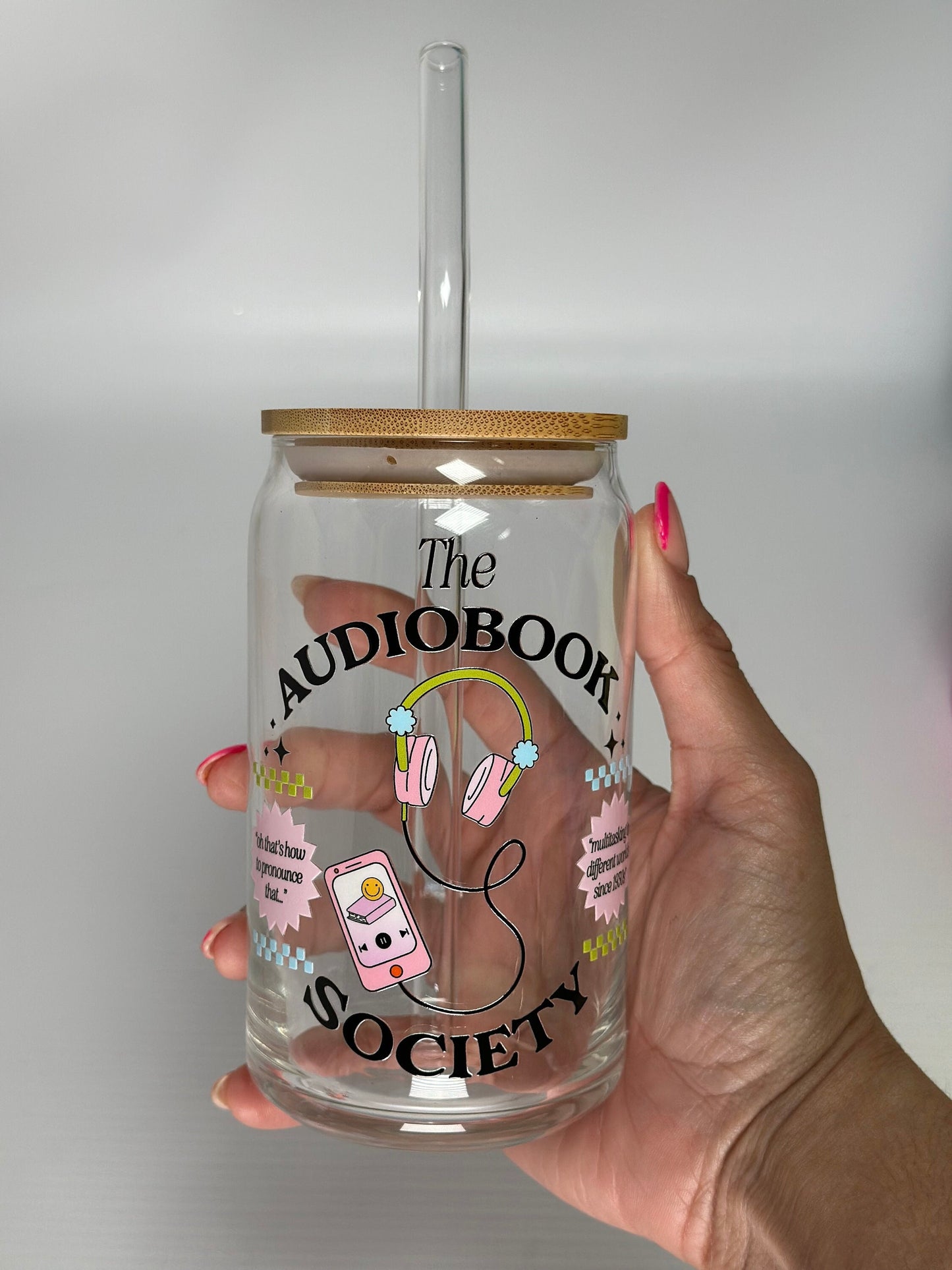 The Spice Glass Cup square glass up w/ Bamboo Lid & Straw coffee cup  glass cup bookish booktok  spicy book smut gift ideas