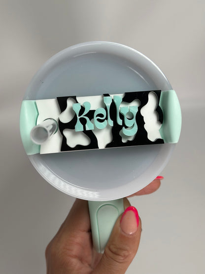 Cowboy boots Tumbler Tag Western Tumbler Tag Tumbler Name Plate Personalized Tumbler Topper Name Plate Boot Quencher name tag gift for her