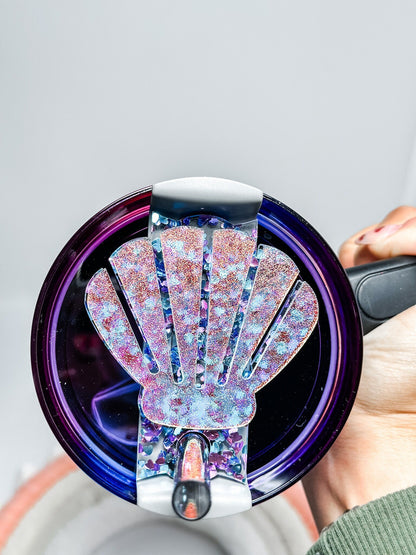 Personalized Tumbler Plate shark  Name Tag  Accessory Custom Tumbler Name Tag Tumbler Topper Name Plate beach theme tumbler gift for her