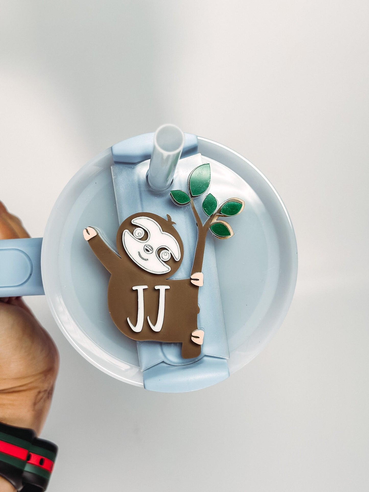 Personalized Name Plate for Tumbler Custom Tumbler Topper tumbler 30oz 40oz Lids H2.0 Cute Sloth Tumbler Name Plate Sloth Name Plate